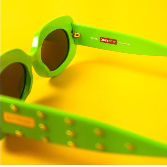 SUPREME Royale Sunglasses SS18 Stars - Lime Green - Picture 5 of 6